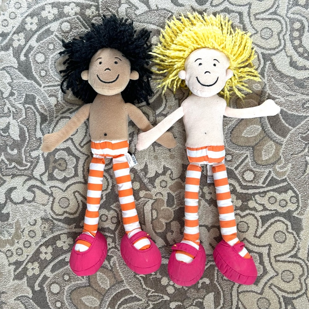 2 Manhattan Toy Soft-bodied Dolls 1999 & 2000 Early Groovy Girls